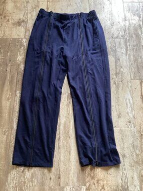 DEYEEK Tear Away Pants Pockets Full Open Blue Sweatpants Men’s Large